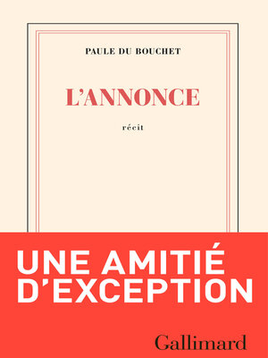 cover image of L'annonce